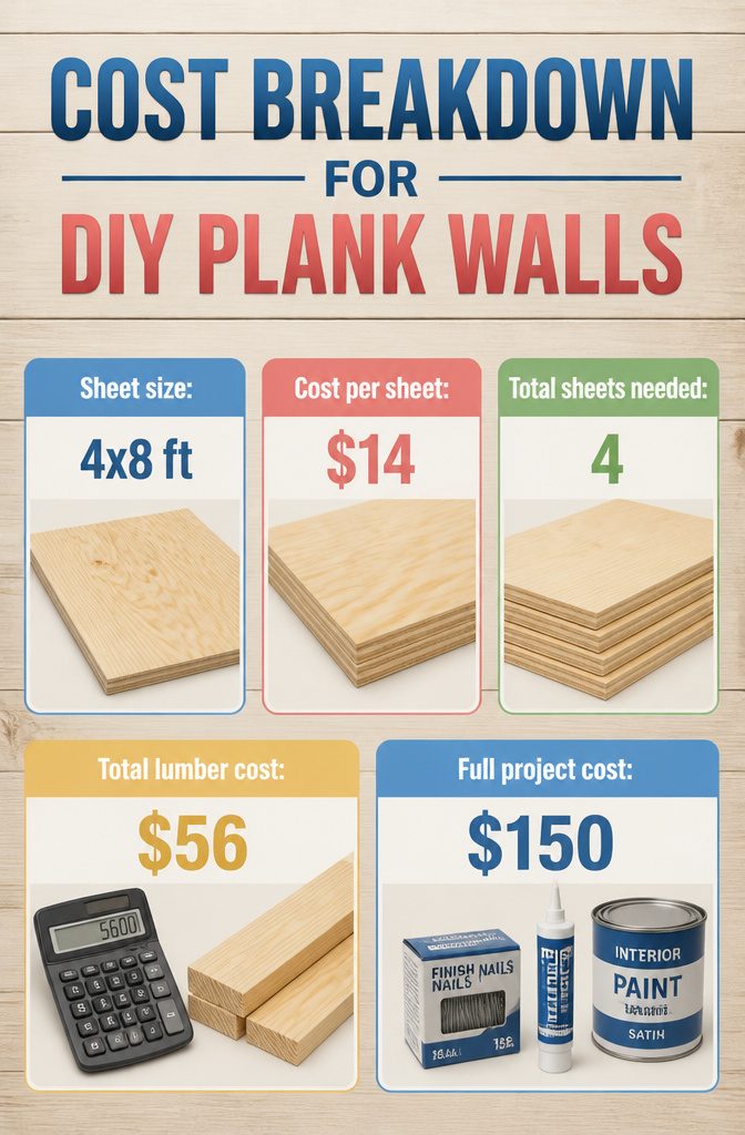 How to Install a DIY Plank Wall in 10 Steps 12 What This Costs